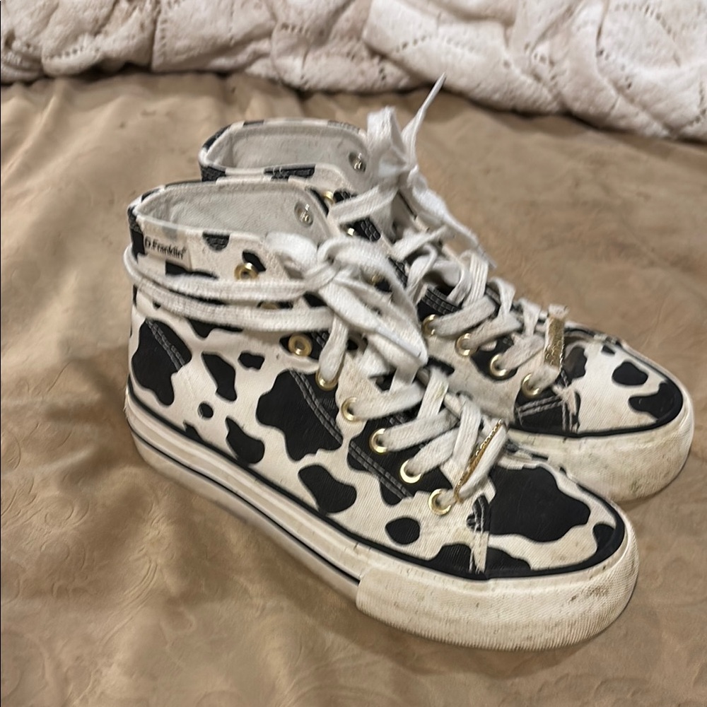 Black and White High-Top Sneakers